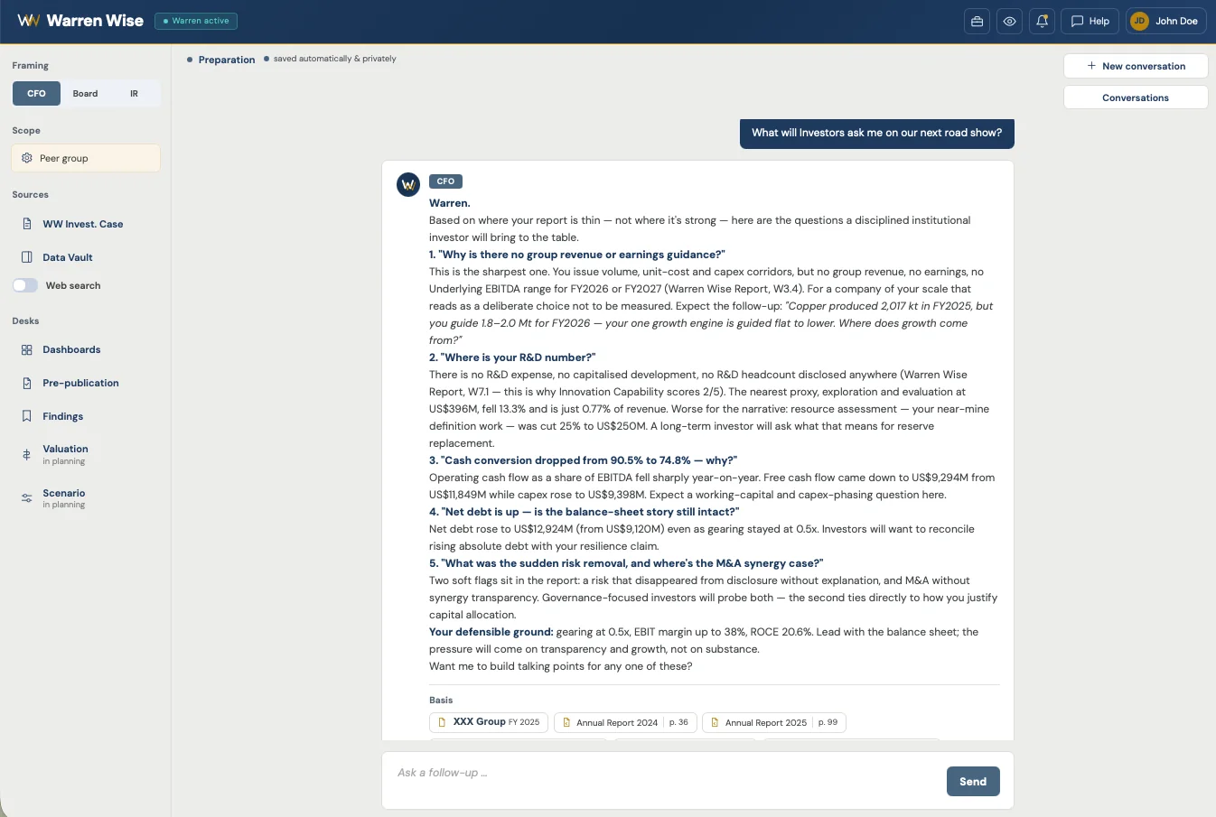 Ask Warren – Dialog im Cockpit